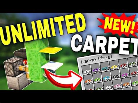Carpet duper 1.20 Here, I have made a simple design of carpet duper this machine provides the huge (unlimited) amount of carpets Whatever colour you will place there you are g